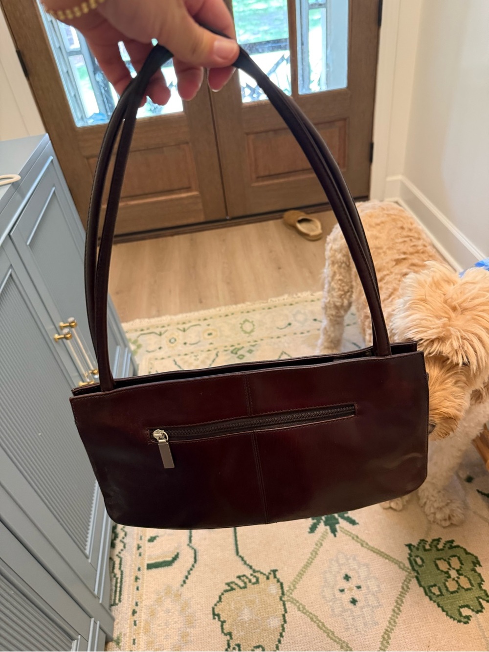 The Sak Leather Shoulder Bag in Deep Brown